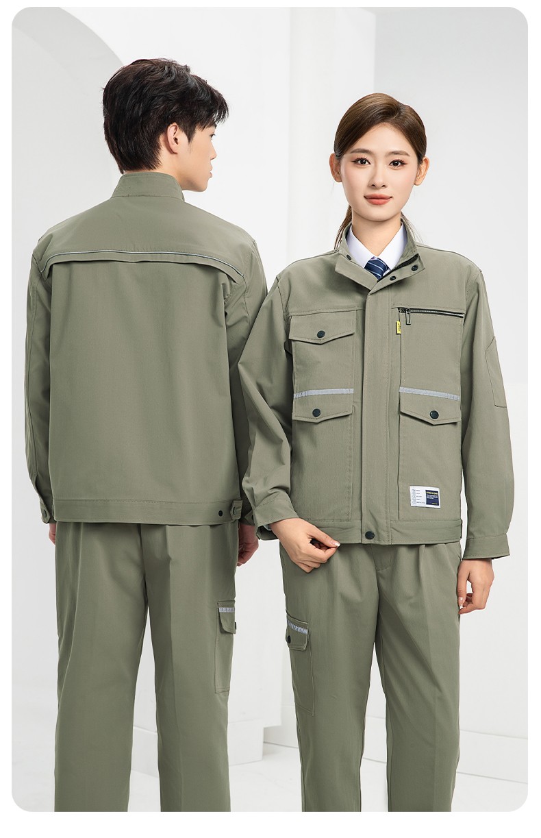 DM2311 海源春秋工作服耐磨勞保上衣工裝套裝車間工地工廠服勞保服印字(圖17)