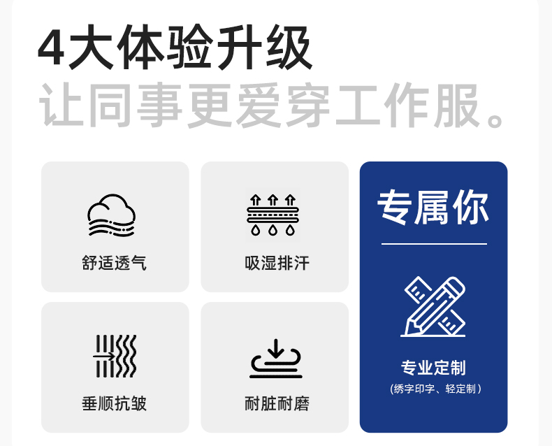 DL235 高端工作服套裝定制印字男春秋長袖車間工人夾克工裝勞保服印字(圖2)